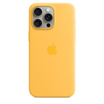 Coque en silicone avec MagSafe pour Apple iPhone 15 Pro Max Rayon de soleil