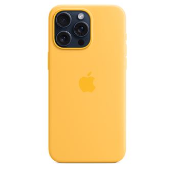 Coque en silicone avec MagSafe pour Apple iPhone 15 Pro Max Rayon de soleil