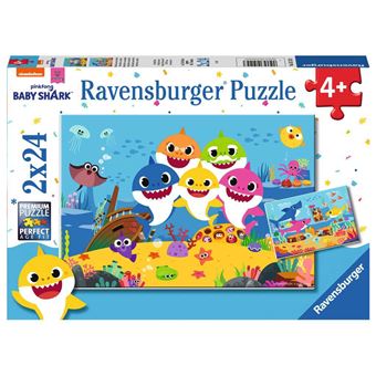 Puzzle enfant Ravensburger 2 x 24 pièces Baby Shark et sa famille