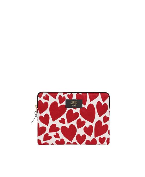 Housse tablette pour iPad Wouf Case Amour Blanc Rouge