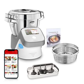 Robot cuiseur multifonctions Moulinex I-Companion Touch XL HF935E10 1550 W Gris et blanc