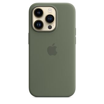 Apple - Coque de protection pour téléphone portable - compatibilité avec MagSafe - silicone - olive - pour iPhone 14 Pro