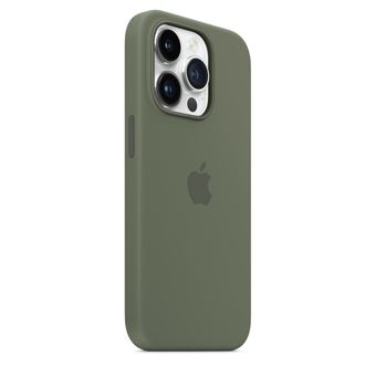 Apple - Coque de protection pour téléphone portable - compatibilité avec MagSafe - silicone - olive - pour iPhone 14 Pro