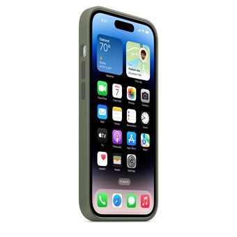 Apple - Coque de protection pour téléphone portable - compatibilité avec MagSafe - silicone - olive - pour iPhone 14 Pro