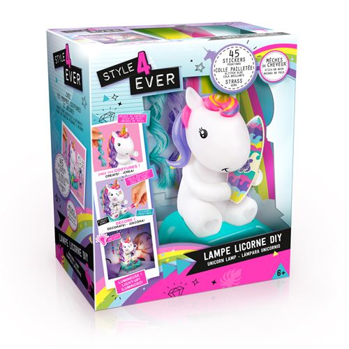 Jeu créatif Style For Ever Lampe Licorne Lumineuse