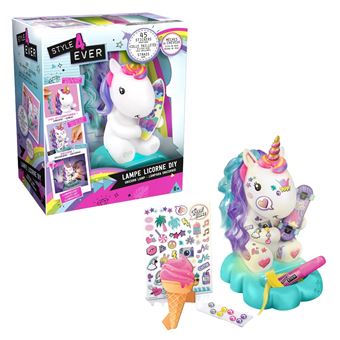 Kit Peinture Lampe Licorne 3D - Loisir Créatif Enfant 4-12 Ans - Veilleuse Décorative, Cadeau Fille Anniversaire