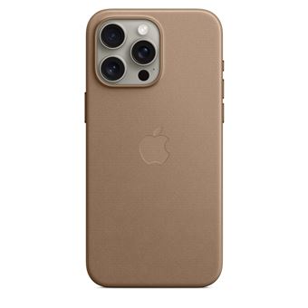 Coque en tissage fin avec MagSafe pour iPhone 15 Pro Max Taupe