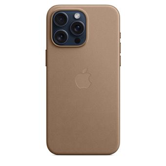 Coque en tissage fin avec MagSafe pour iPhone 15 Pro Max Taupe