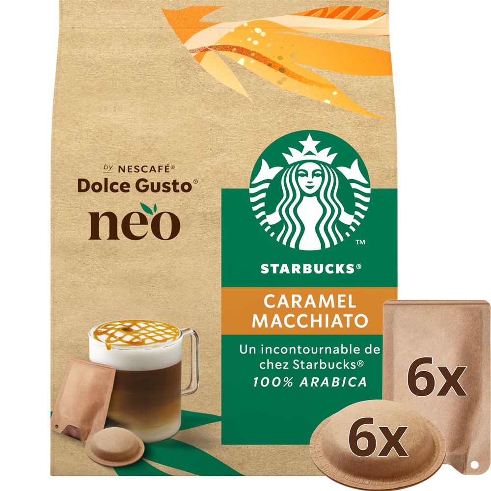 Capsules Caf Neo Par Dolce Gusto Starbucks Nescaf Caramel Macchiato Achat Prix Fnac