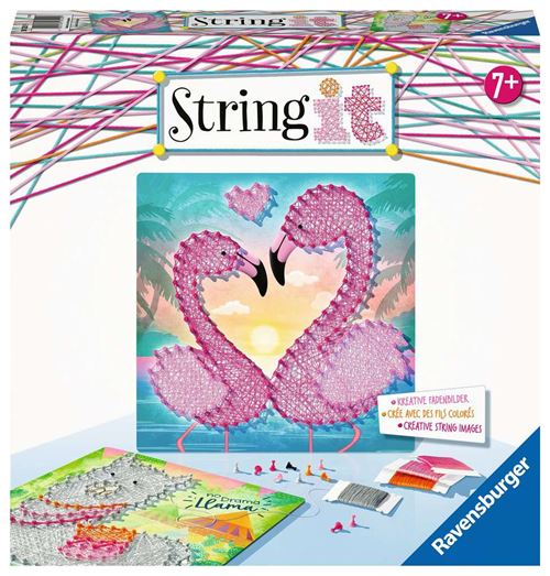 Kit Créatif Ravensburger String It Midi Lama et Flamant