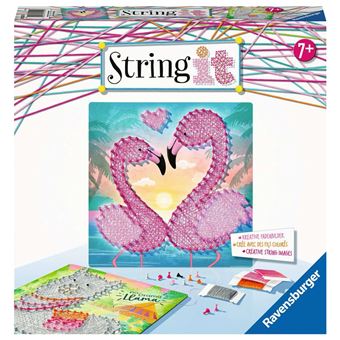 Kit créatif Ravensburger String it midi Lama et Flamant