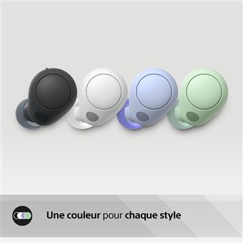 Ecouteurs sans fil Bluetooth Sony Multipoint WFC700N avec réduction de bruit active Vert