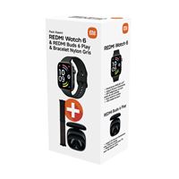 Pack Montre connectée Xiaomi Redmi Watch 6 Noir + Ecouteurs sans fil Xiaomi Redmi Buds 6 Play Bluetooth Noir + Bracelet Nylon