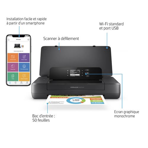 Hp Imprimante portable jet d'encre OfficeJet 200 - prix pas cher