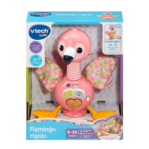 Peluche Interactive Vtech Baby Flamingo Rigolo – Jouet Sensoriel Bébé