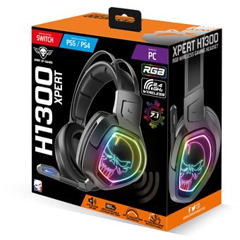 Casque de jeu sans fil 2,4 GHz BT USB pour PS5, PS4, PC, Switch, téléphone portable, Xbox