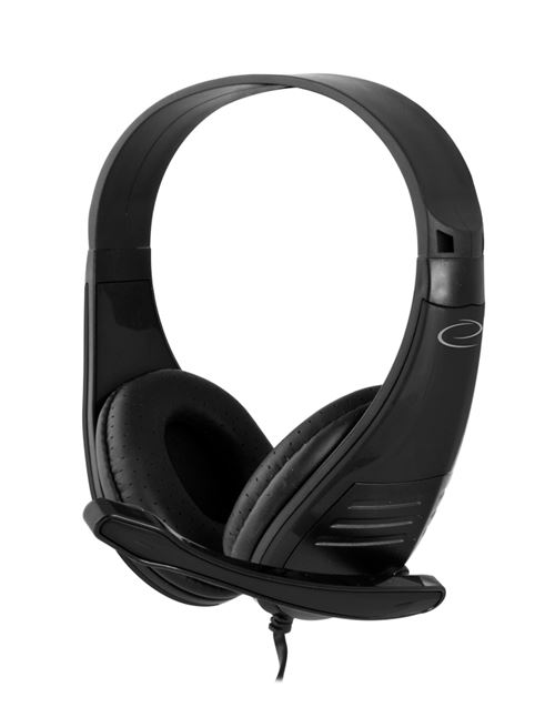 Casque PC stéréo Esperanza Mento EH209K avec microphone Noir