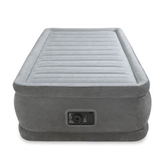 Lit gonflable électrique Intex Comfort Plush 1 place Gris