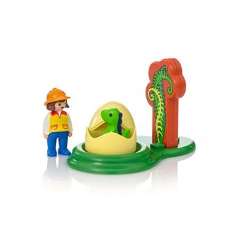 Playmobil 1 2 3 9121 Exploratrice Et Bebe Dinosaure Playmobil Achat Prix Fnac