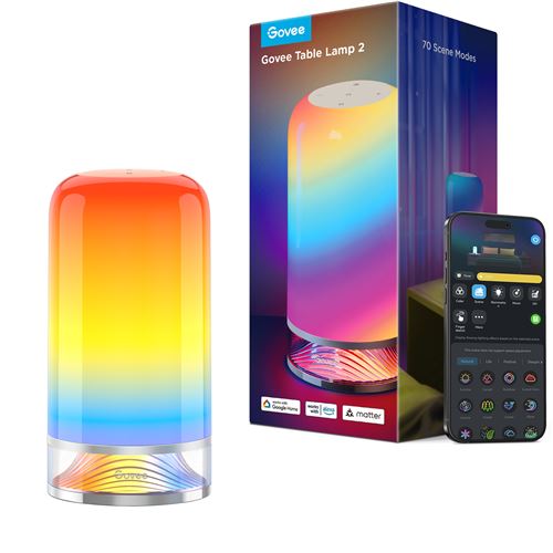 Govee Gris Lampe De Table Connectée Led Rgbicww Couleur