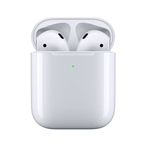 Apple AirPods 2 avec boîtier de charge sans fil à induction Ecouteurs sans fil True Wireless