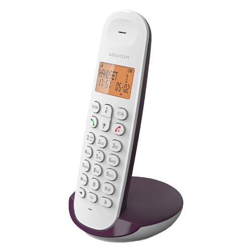 Téléphone sans fil Logicom Iloa 150 sans répondeur Aubergine