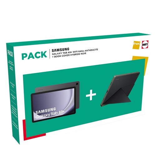 Pack Tablette Tactile Samsung Tab A9 Plus 11" 64 Go Gris Anthracite + Housse Noir - Samsung