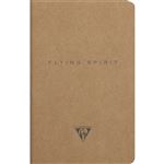 Carnet piqûre textile Clairefontaine Flying Spirit Kraft 11 x 17 cm 96 pages Marron