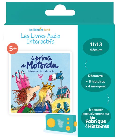 Livre audio interactif Lunii pour Ma Fabrique à Histoires Motordu Histoires et jeux de mots