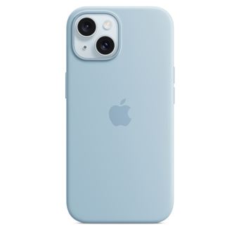 Apple Coque en silicone avec MagSafe pour iPhone 15 Bleu clair - 1