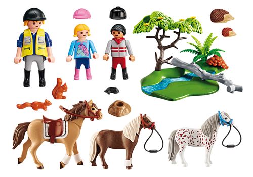 6947 Playmobil Cavaliers avec poneys et cheval - Playmobil - Achat & prix