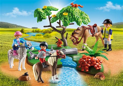 Soldes Playmobil Cavaliers avec poneys et cheval (6947) 2024 au meilleur  prix sur
