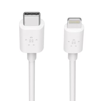 Belkin Câble USB-C vers Lightning MFI renforcé (blanc) - 2 m