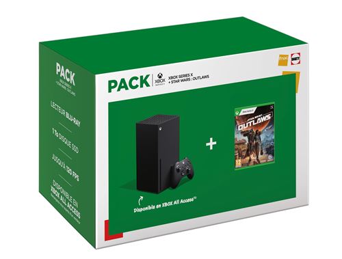 Pack Fnac Xbox Series X Noir + Star Wars Outlaws