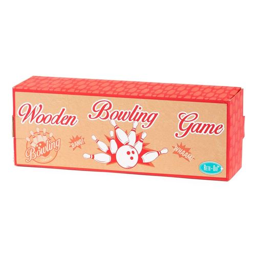 Jeu d’ambiance Retroh Mini Bowling en bois