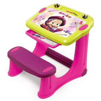 Smoby Pupitre Mágico Magic Desk – Escritorio Infantil Con Superficie Borrable, Cajón Y 12 Accesorios, Regalo Para Niños De 3 A 8 Años