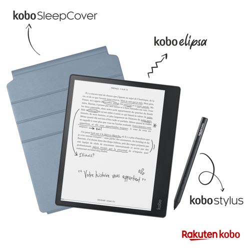 n*h様 Kobo Elipsa 本体 + SleepCover + stylu SleepCover Kobo Elipsa - Bleu ardoise | Rakuten Kobo
