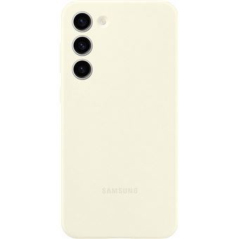 Coque en silicone pour Samsung Galaxy S23+ 5G Beige Crème