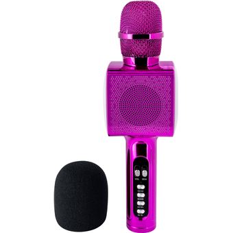 Microphone GENERIQUE Micro de karaoké Max KM01 2-en-1 : enceinte Bluetooth  & lecteur multimédia - Or