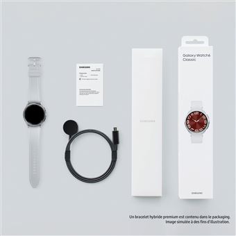 Montre connectée Samsung Galaxy Watch6 Classic 43mm Bluetooth Argent