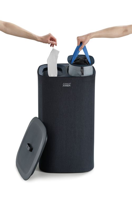 Paniers à linge facile à vider de 60 litres Joseph Joseph Tota 50002 Noir