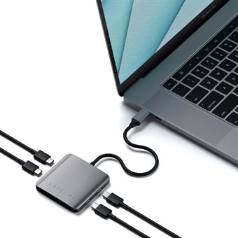 Hub USB 4 ports Type-C Satechi ST-UC4PHM Gris