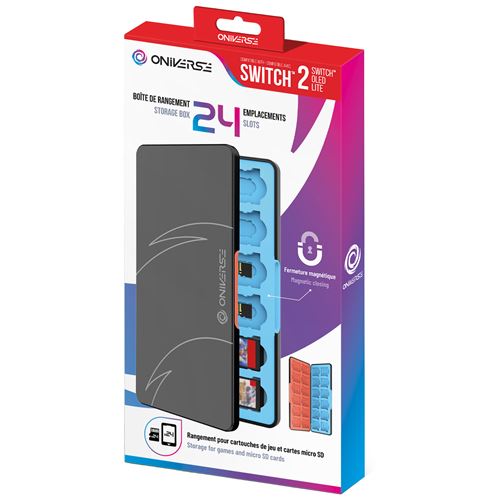 Etui de rangement de jeux Oniverse Noir pour Nintendo Switch 2 Nintendo Switch Nintendo Switch OLED et Nintendo Switch Lite