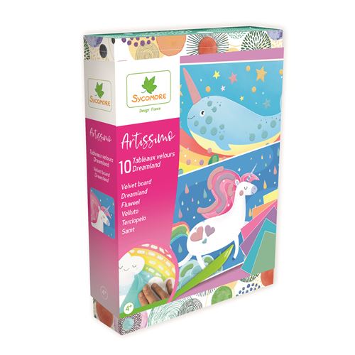 Kit créatif Au Sycomore Artissimo 10 Tableaux velours Dreamland