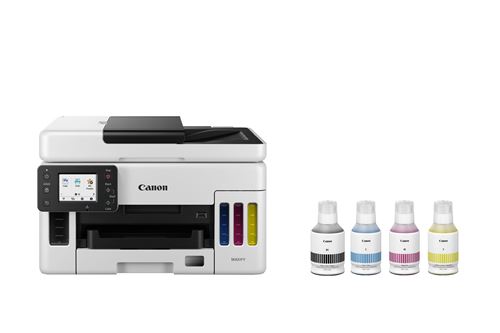 Canon MAXIFY GX6050 - Multifunctionele printer - kleur - inktjet - hervulbaar - Legal (216 x 356 mm)/A4 (210 x 297 mm) (origineel) - A4/Legal (doorsnede) - maximaal 24 vel per minuut (printend) - 350 vellen - USB 2.0, LAN, Wi-Fi(n), USB host