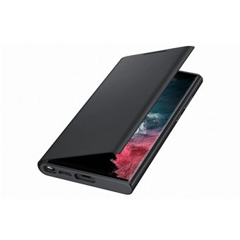 Etui Folio Smart LED View pour Samsung Galaxy S22 Ultra Noir