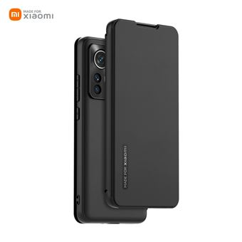 Etui à rabat avec touché peau pour Xiaomi 12/12X 5G Made For Xiaomi Noir