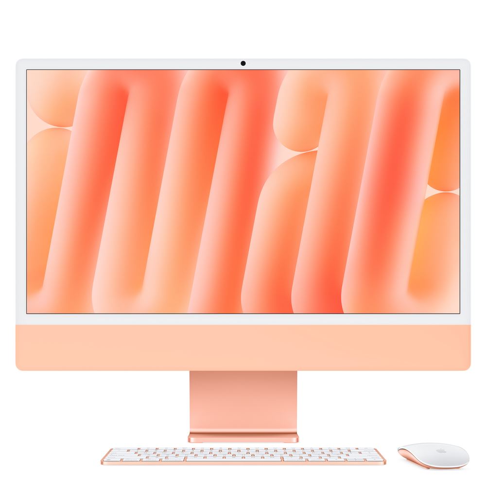 Apple IMac 24 écran Rétina 4,5K 512 Go SSD 16 Go RAM Puce M4 CPU 10 Coeurs Gpu 10 Coeurs Orange