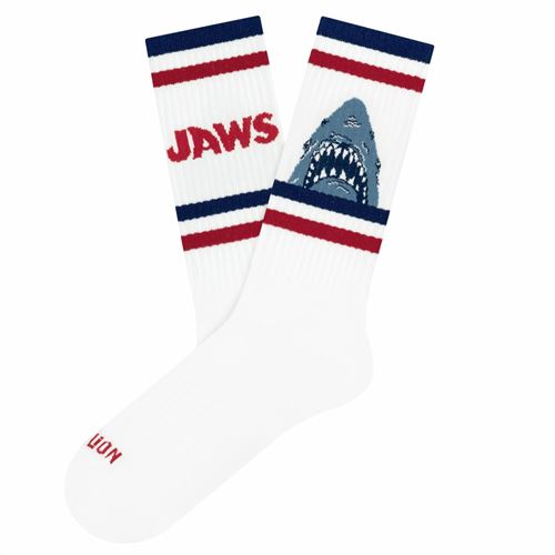 Chaussettes Jimmy Lion Athletic Jaws Taille L Blanc