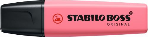 STABILO Lot de 3 Surligneurs BOSS ORIGINAL Pastel p&eacute;tale de rose